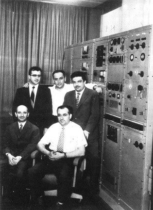 Berio, Zuccheri, Maderna, Lietti, Castelnuovo at the RAI Phonology Studio Milan